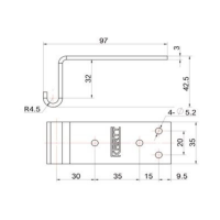 KARTT - zapinacz burty 97 x 35 mm typ Z-07