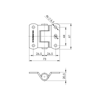 KARTT - Zawias burty typu ZW-02.40/BSCH 30-3