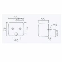 ASP&Ouml;CK lampa przeciwmgielna Fogpoint z kablem - 85x75x55 mm - 2-pinowe złącze 37-6603-037