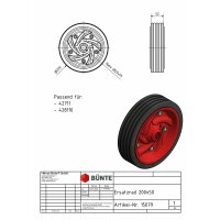 KARTT - koło zapasowe 200 x 50 mm płaski profil,...