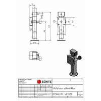 Noga podporowa składana Vkt. 60 x 415 mm połączenie kołnierzowe, dopuszczalny nacisk 1350 kg