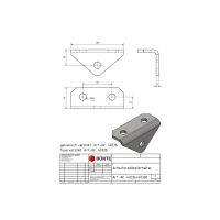 Mocowanie amortyzatora do ramy, 40 x 100 mm, LA 56 mm,...