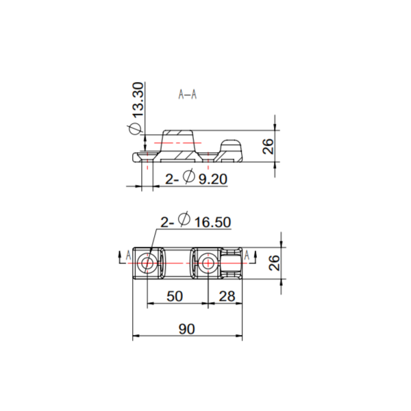 KARTT - zawias burty typu UR-90/BSCH 40-1