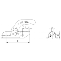 KNOTT - Zaczep kulowy KQ 14-B, 1400 kg, kwadrat 60 mm,...