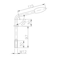 Śruba dociskowa M12, długość 127 mm