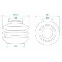 Mieszek gumowy do AL-KO 2,8 VB / 351 VB, FI 55/70 x 115 mm