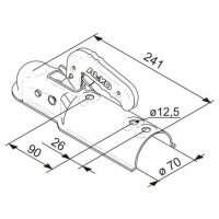 AL-KO - Zaczep kulowy AK 7-C, 750 kg, FI 70 mm, otwory...