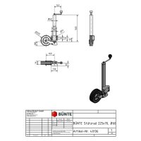 Koło podporowe FI 60 mm, automatyczne/uchylne, dopuszczalny nacisk 400kg