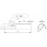 KNOTT - Zaczep kulowy K7,5-C, 750 kg, FI 50 mm, otwory...