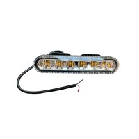 ECCO - Lampa błyskowa ostrzegawcza ED5000, 6 LED, 12/24V, 30x142x35mm, bursztyn